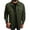 Army Green, variant on Men's Wool Blend Jacket Solid Color Lapel Button Front Flap Double Pocket Utility Coat for Fall Winter Business Christmas,Dark Gray,XL