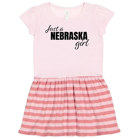 

Inktastic Just a Nebraska Girl Born and Raised Gift Toddler Girl Dress