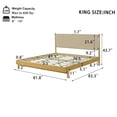 thumbnail image 2 of JERFIT Modern King Bedroom Set with 2 Nightstands, Beige Wood Platform Bed Frame and Headboard, 3-Piece Storage Bedroom Suite, 2 of 10