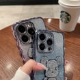 thumbnail image 4 of Compatible with iPhone 14 Pro Max Cute Case,Sparkle Diamond Rhinestone Design Bear,with Separated Glitter Paper, Luxury Shiny Bling Soft Shockproof Plating Women Girls Case Cover (Light Blue), 4 of 15