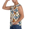 thumbnail image 3 of Lsque Butterflies Wild Insect Print Men's Cotton Blend Sleeveless Muscle Shirts (S-3XL)- Moisture Wicking, Odor Protection, UPF 30+,Large, 3 of 8