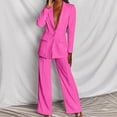 thumbnail image 6 of Women’s Two Pieces Blazer Women's Long Sleeve Solid Suit Pants Casual Elegant Business Suit Sets Two-piece Suit, 6 of 6