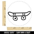 thumbnail image 2 of Skate Board Boarding Doodle Self-Inking Rubber Stamp Ink Stamper - Green Ink - Small 3/4 Inch, 2 of 7