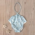 thumbnail image 5 of Fesfesfes Toddler Kids Swimdress Baby Girls Ruffled Halter Neck Swimsuit Cute Off-shoulder Swimsuit Open Back One-piece Beach Bathing Suit Swimwear, 5 of 9