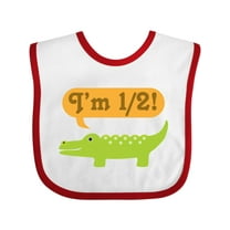 Inktastic Half Birthday 1/2 Boy Alligator Boys Baby Bib
