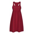 thumbnail image 6 of Afdoent Womens Dresses Athletic Mini Dress Neck Casual Summer Sleeveless Romper Dresses Tennis Workout Outfits Fashion Beach Vacation Clothes, 6 of 7