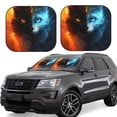thumbnail image 1 of Fotbe Red And Blue Fire Cat Juego de 2 Piezas de Parasoles para Parabrisas | Bloqueador Solar para Auto | Accesorios Plegables para Protección Solar Interior-Medium, 1 of 6