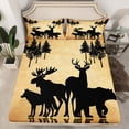 thumbnail image 2 of Homewish Western Deer Elk Full Size Sheets, Woodland Wildlife Animal Bed Sheets, Teens Kids Adult Men Sheet Sets, Super Cozy Room Decor, 4 Pieces, 2 of 7