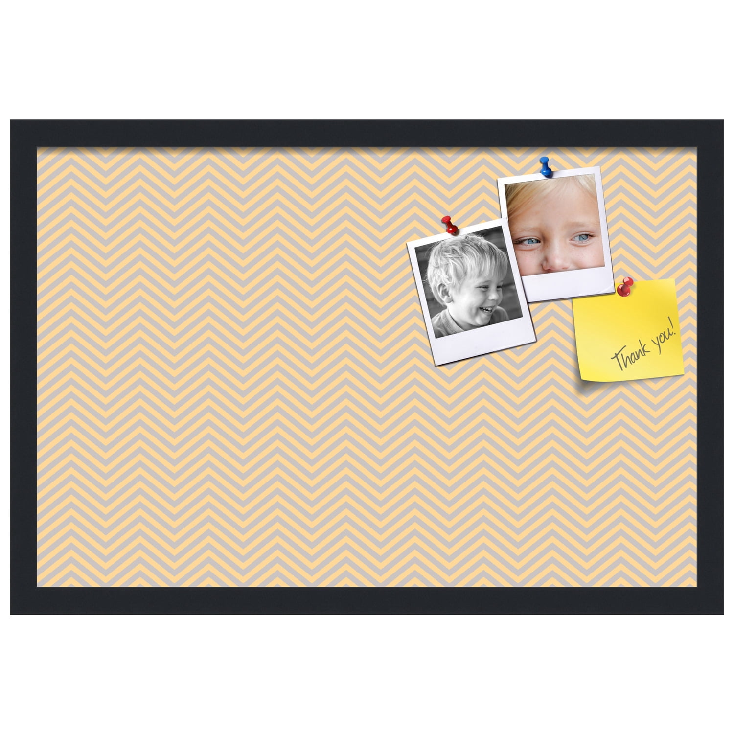 PinPix ArtToFrames 22x14 Custom Cork Bulletin Board    Poster Board Has a Fabric Style Canvas Finish, Framed in Satin Black (PinPix-263)