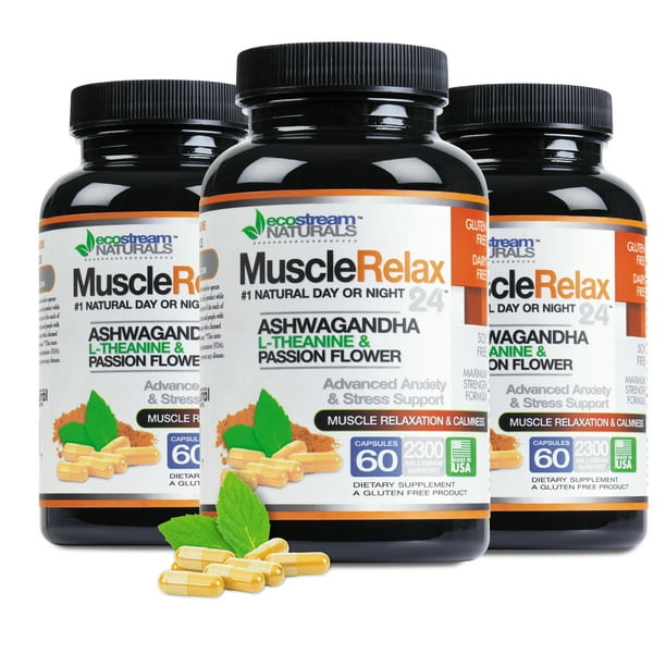 (Pack of 3) Muscle Relax Day/Night Natural Herbal Supplement