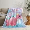 thumbnail image 3 of Dinosaur Blanket for Girls Women Gifts Just A Girl Who Loves Dinosaurs Throw Blanket for Kids Adults Ultra Soft Cozy Fleece Blanket for Couch Sofa \u200bBed 40"x50", 3 of 6