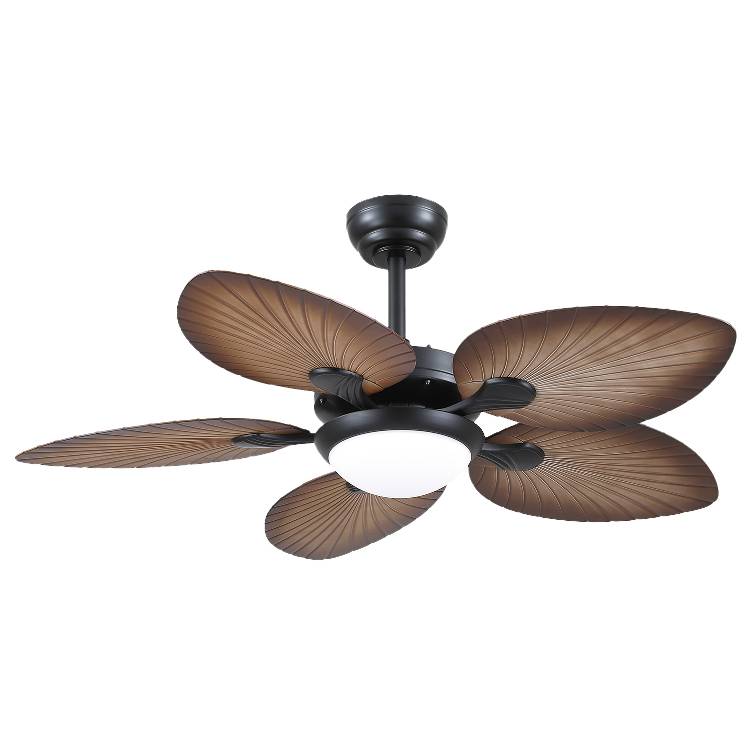 YIOSI 44″ Tropical Palm Leaf Ceiling Fan with Dimmable LED Lights, Remote & Smartphone App Control, 6 Speeds, Reversible Quiet Motor, Indoor/Outdoor