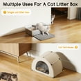 thumbnail image 4 of Stainless Steel Cat Litter Box 85L, Tent Cover&Telescopic Shovel,Extra Large Enclosed Cat Litter Box, 4 of 7