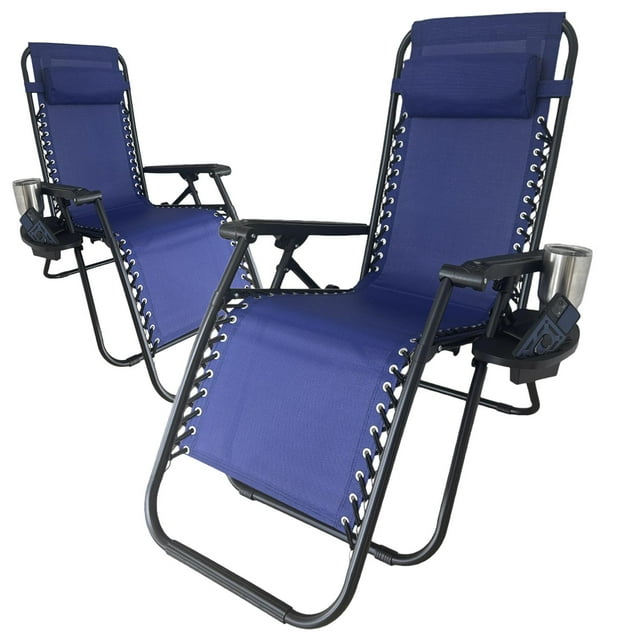 Silla Camastro Plegable CJR Gravedad 0 Reclinable Exteriores azul