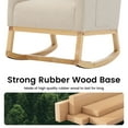 thumbnail image 3 of SAETSFEG Rocking Chair Nursery, Comfortable Upholstered Glider Rocker Chairs Indoor for Adults, Mid-Century Modern Nursing Accent Rockers for Living Room, Bedroom, Beige, 3 of 8