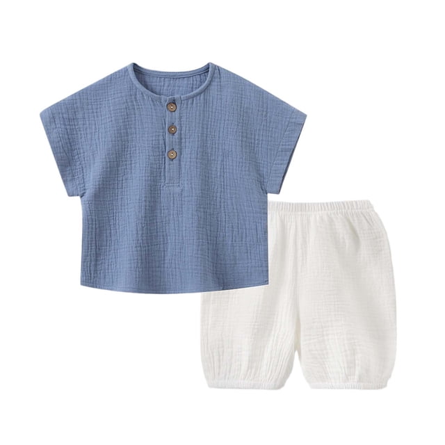 Camiseta de Manga Corta con Capucha de Color Sólido de los Niños