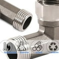 thumbnail image 6 of 2 Pieces 1/2Inch Stainless Steel Point Fitting for Household Water Installations, 6 of 8