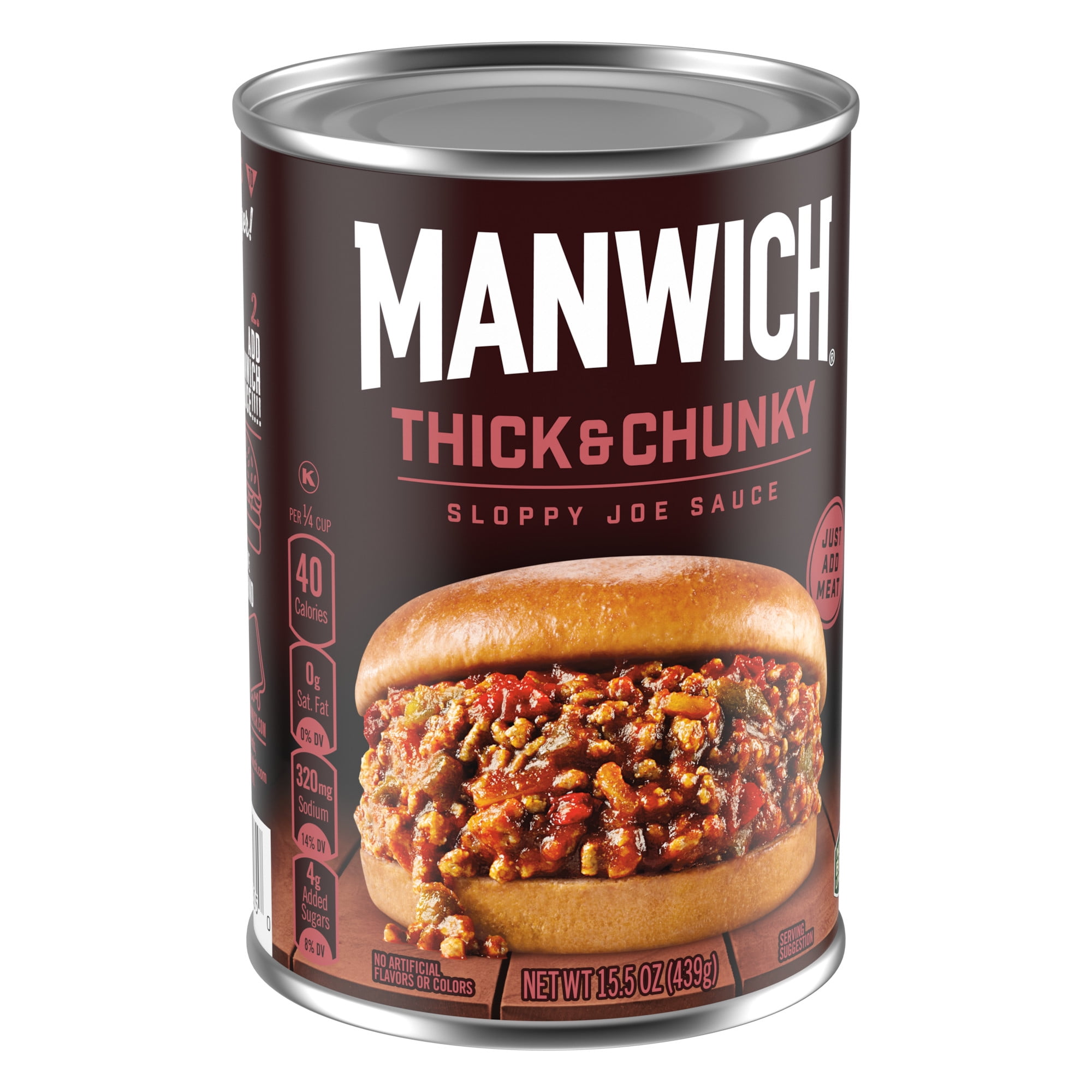 (12 pack) Manwich Thick & Chunky Sloppy Joe Sauce, 15.5 oz Can