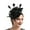 Black, variant on Bobasndm Faux Feather Mini Fascinator Hat Net Yarn Flower Shape Solid Color Cocktail Headwear Hair Accessories