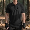 thumbnail image 2 of LpwkSSA Men Casual Round Neck Printing Pullover Fitness Sports Shorts Sleeves T Shirt Blouse Black L, 2 of 8