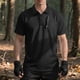 thumbnail image 2 of Mens Casual de Manga Corta Botón Abajo Camisas de Malla Elástica de Bolsillo Cuello de Vuelta de Verano, Camisas de Manga Corta para Hombre con Bolsillo, 2 of 7