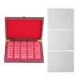 thumbnail image 2 of Coin Box,Coin Holder 50 Pieces Coin Storage Box Wooden Coin Box Remarkable Clarity, 2 of 14