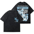 thumbnail image 2 of Hudson Westbrook Cowboy Vintage Wash Tee Summer Unisex Fashion Crewneck Short Sleeve Cotton T-Shirts, 2 of 6