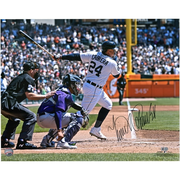 Miguel Cabrera Detroit Tigers Autographed 16'' x 20'' 3000th Hit Photograph - Fanatics Authentic Certified