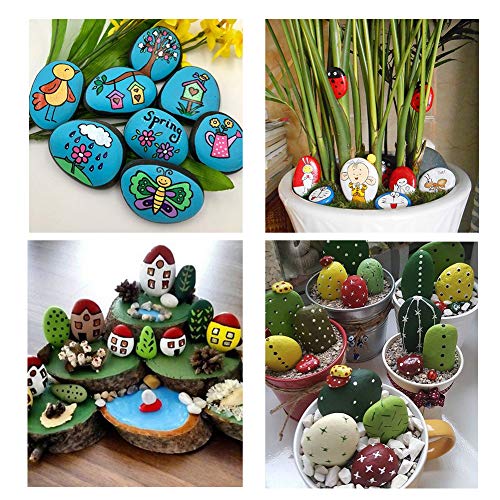 Lifetop 12PCS Painting Rocks DIY Rocks Flat & Smooth Kindness Rocks for  Arts Crafts Decoration Small Rocks for Painting Diameter Around 1.5-2.0  inch Hand Picked for Painting Rocks