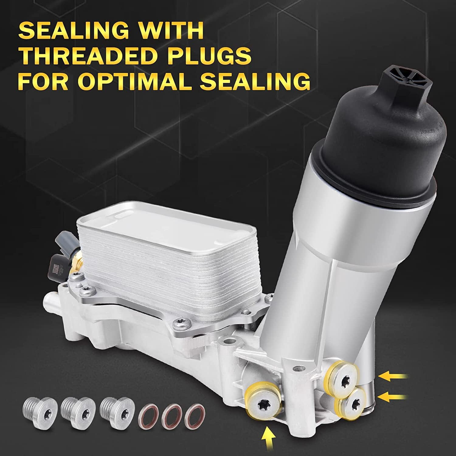 Aluminum Engine Oil Filter Housing Fit For 2011-2016 Dodge Jeep Chrysler Ram3.6L