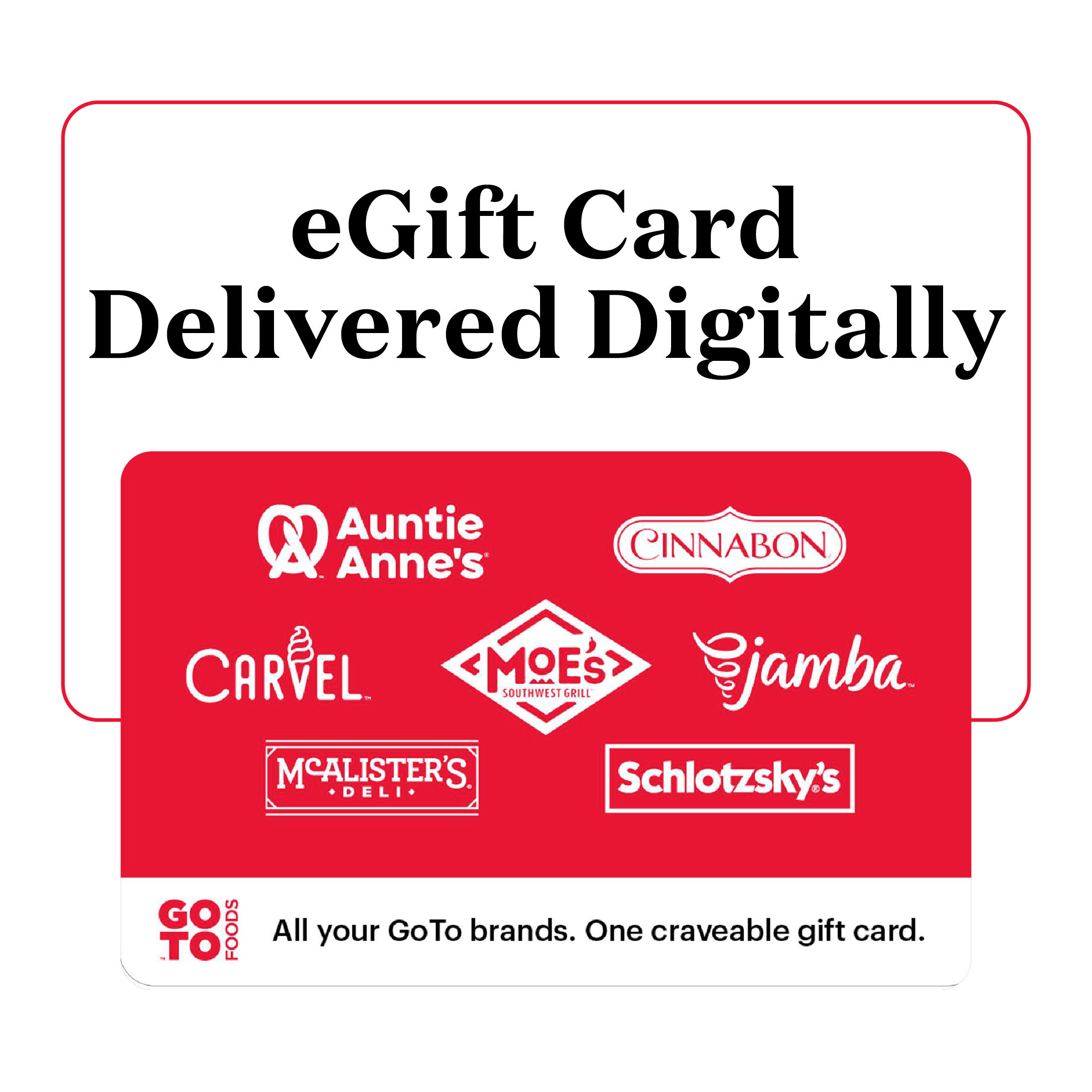 GoTo Foods eGift Card [Email Delivery]