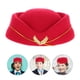 thumbnail image 2 of ColoMX Elegante sombrero de azafata de aerolínea para mujer, disfraz de cosplay, boina de azafata para uniformes formales, fiestas y eventos., 2 of 7
