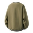 thumbnail image 6 of Momasggi Big and Tall Sweatshirts for Men Oversized Crewneck Pullover Tops Loose Casual Long Sleeve Drop Shoulder Sweatshirt Fashion Color Block Sweatshirts Army Green 2XL, 6 of 6