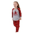 thumbnail image 4 of URMAGIC Christmas Family Matching Pajamas Sets Xmas PJ's Letter Print Top and Plaid Pants Jammies Sleepwear Cotton Long Sleeve Pjs, 4 of 7