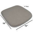 thumbnail image 2 of Sweet Home Collection Memory Foam Honeycomb Non-Slip Back 16" x 16" Chair Pad - Silver, 6 Pack, 2 of 7