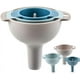 thumbnail image 1 of Direct Funnel Kitchen Juego de embudo multifuncional 4 en 1 Embudo de 3 piezas con asa y colador extraíble Embudo de relleno de plástico 60/80/100 mm Apto para lavavajillas, 1 of 7