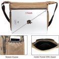 thumbnail image 3 of Bolso bandolera XCF impermeable de lona con múltiples bolsillos para hombre café, 3 of 4