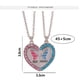 thumbnail image 3 of Collares de amigos para 2 niñas BFF collar de corazón colgante conjunto de joyería para collar de amistad regalos de cumpleaños (oro) día de San Valentín, 3 of 5
