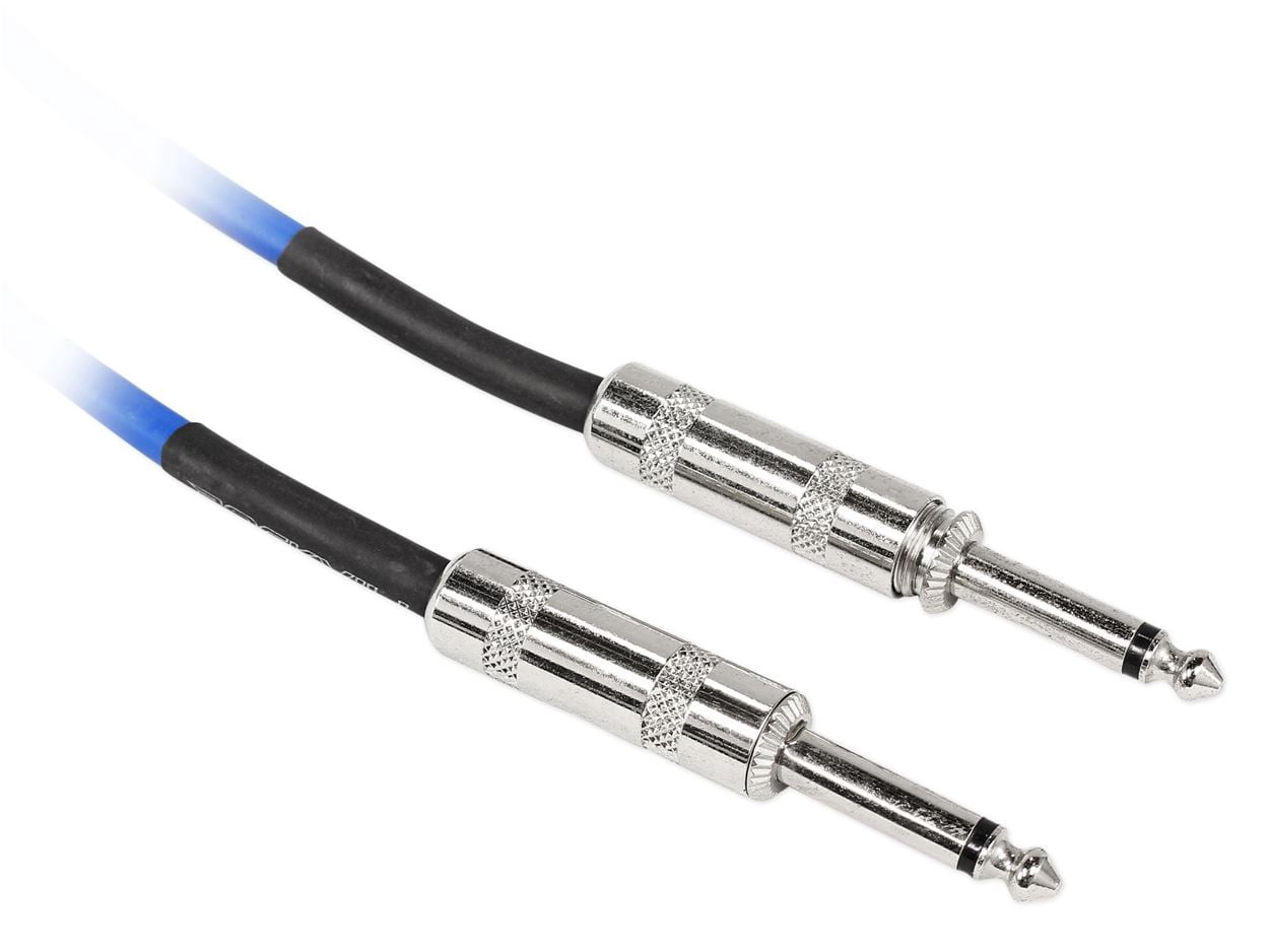 6 Rockville RCGT20BL 20'  1/4" TS to 1/4'' TS Guitar/Instrument Cable