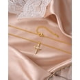 thumbnail image 4 of Sweet Gifts for Her-Gold Cross Necklace with Crown Religious Birthday Christmas Valentines, 4 of 7