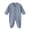 Blue, variant on Newborn Onesies, Newborn Sleepers, Toddler Ribbed Round Neck Footed Sleeper Lightweight Soft Cotton Breathable One-Piece Brown 0-6 Months