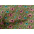 thumbnail image 4 of oneOone Cotton Poplin Fabric Leaves & Floral Block Print Sewing Fabric BTY 42 Inch Wide, 4 of 5