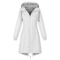 thumbnail image 6 of Vinsonshop Rain Jacket Women Long Rain Coat Windbreaker Jacket Women Zip Up Jackets for Women Outdoor Clothing Trench Coat with Hood Women Zipper Jacket Women White XL, 6 of 6