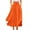 Orange, variant on Chouyatou Women's Elegant High Waisted Side Slit Irregular Bohemian Maxi Skirt with Pockets