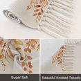 thumbnail image 6 of Orange Eucalyptus Leaves Washable Area Rug 3'x5', Spring Floral Summer Botanical Woven Cotton Tassels Kitchen Rugs, Non Slip Indoor Door Mat Throw Carpet for Entryway Living Room Nursery Laundry Room, 6 of 9