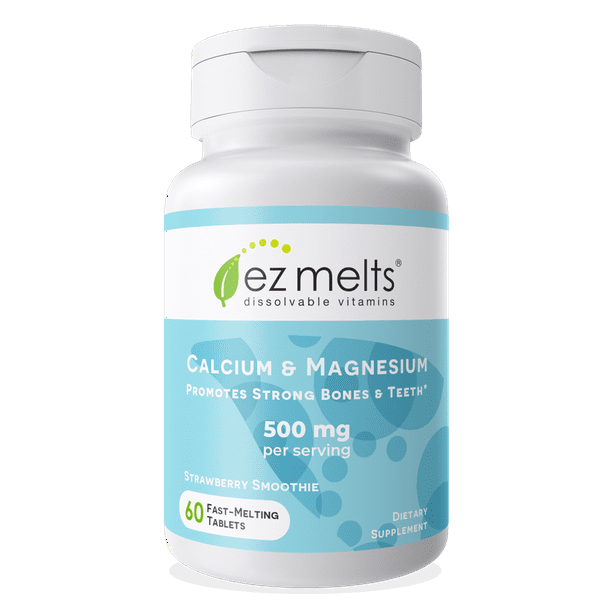 EZ Melts Calcium & Magnesium with Vitamin D3 Dissolvable Tablets, Bone
