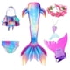 thumbnail image 2 of Niños Niñas natación cola de sirena disfraz de sirena Cosplay niños traje de baño fantasía playa Bikini puede agregar Monofin Fin Halloween Tan Jianjun unisex, 2 of 2