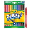 thumbnail image 2 of Marcadores Retráctiles Crayola Clicks 10 unidades Punta Cónica Lavables, 2 of 7