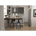 thumbnail image 2 of Leejay Black 24 inch Low Back Counter Height Metal Barstool, Set of 6, 2 of 5