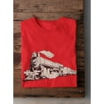 thumbnail image 3 of Steam Locomotive Graphic  Men Red T-Shirt, Male Medium, 3 of 4